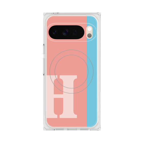 Premium Square Case with Pixelsnap［ Original - initial color line - H pink ］