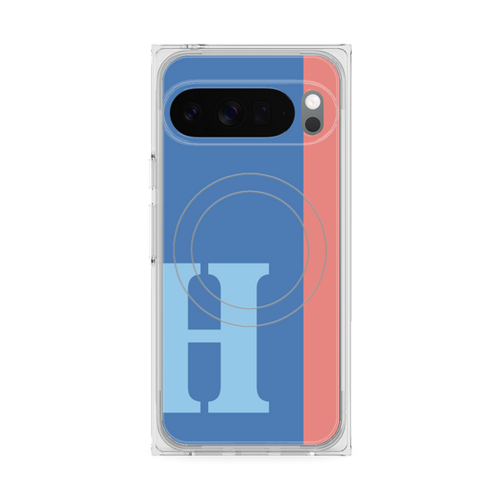 Premium Square Case with Pixelsnap［ Original - initial color line - H blue ］