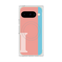 Premium Square Case with Pixelsnap［ Original - initial color line - I pink ］