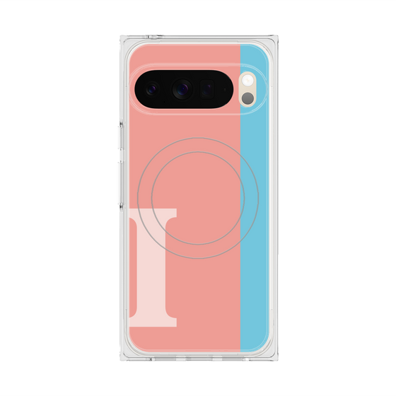 Premium Square Case with Pixelsnap［ Original - initial color line - I pink ］