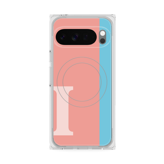 Premium Square Case with Pixelsnap［ Original - initial color line - I pink ］