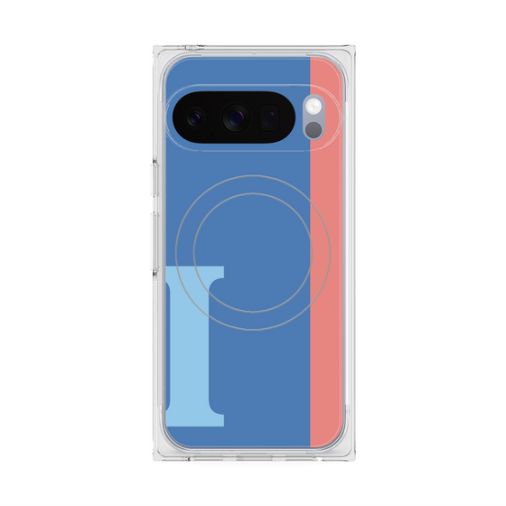 Premium Square Case with Pixelsnap［ Original - initial color line - I blue ］