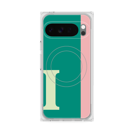 Premium Square Case with Pixelsnap［ Original - initial color line - I green ］