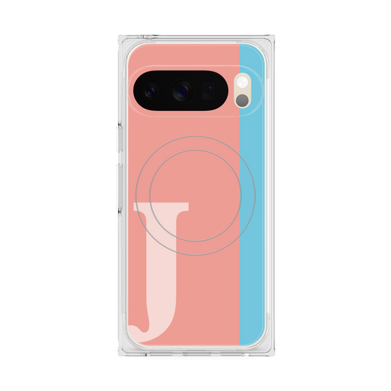 Premium Square Case with Pixelsnap［ Original - initial color line - J pink ］
