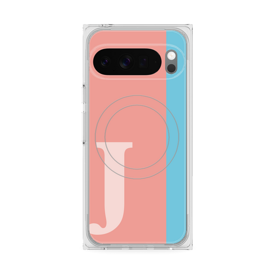 Premium Square Case with Pixelsnap［ Original - initial color line - J pink ］