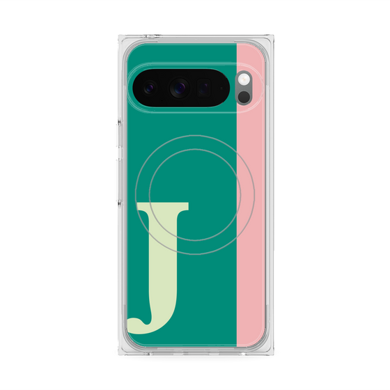 Premium Square Case with Pixelsnap［ Original - initial color line - J green ］