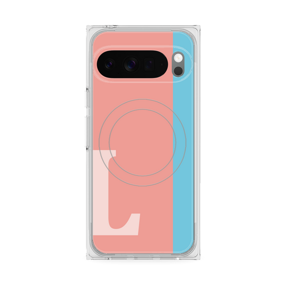 Premium Square Case with Pixelsnap［ Original - initial color line - L pink ］