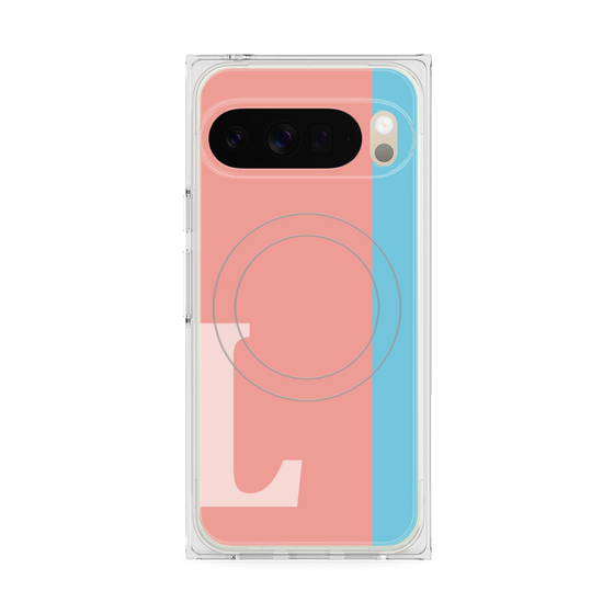 Premium Square Case with Pixelsnap［ Original - initial color line - L pink ］