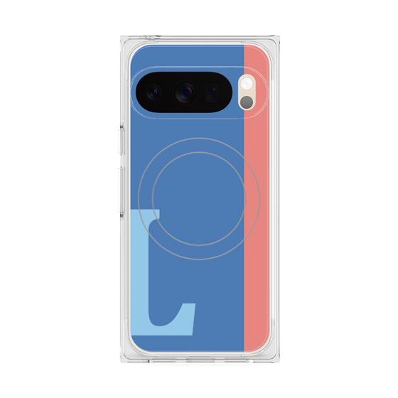 Premium Square Case with Pixelsnap［ Original - initial color line - L blue ］