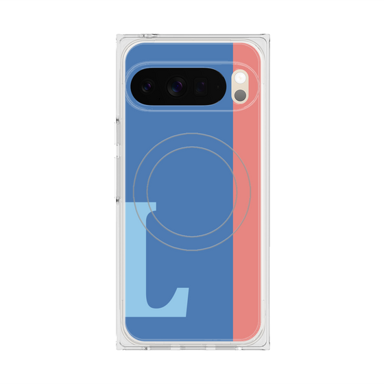 Premium Square Case with Pixelsnap［ Original - initial color line - L blue ］