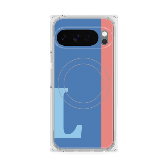 Premium Square Case with Pixelsnap［ Original - initial color line - L blue ］