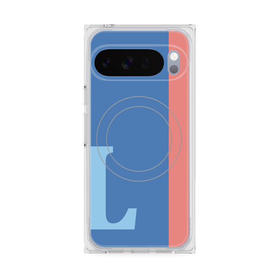 Premium Square Case with Pixelsnap［ Original - initial color line - L blue ］