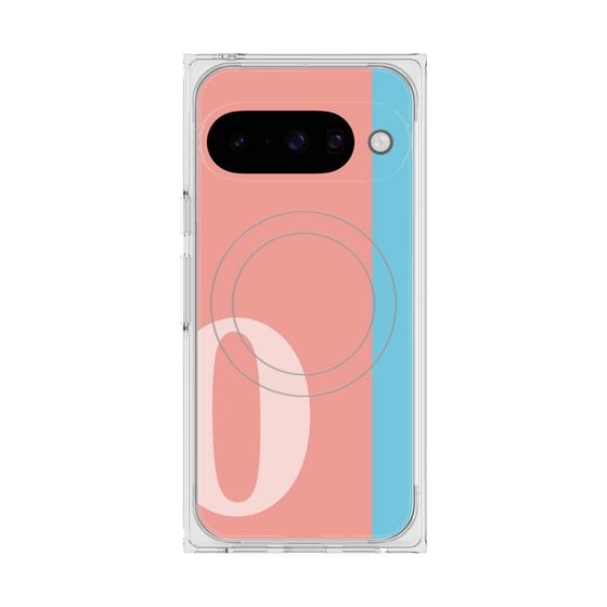 Premium Square Case with Pixelsnap［ Original - initial color line - O pink ］