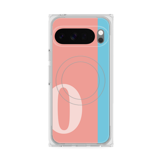 Premium Square Case with Pixelsnap［ Original - initial color line - O pink ］