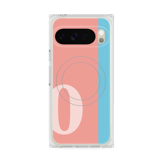Premium Square Case with Pixelsnap［ Original - initial color line - O pink ］
