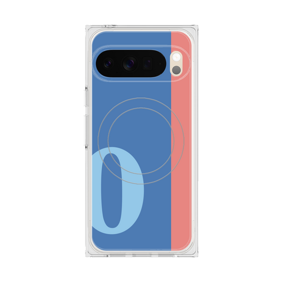 Premium Square Case with Pixelsnap［ Original - initial color line - O blue ］