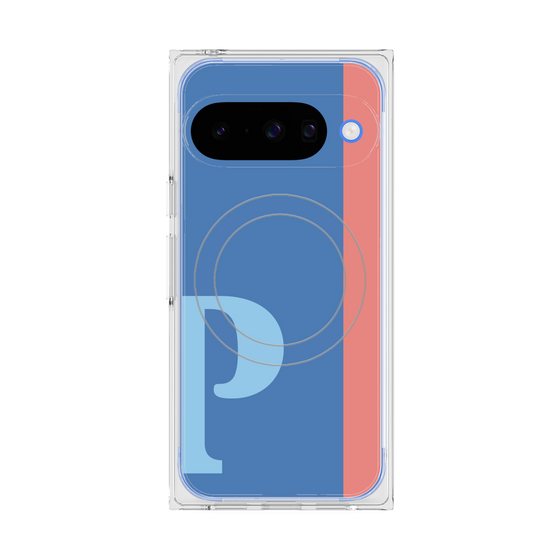 Premium Square Case with Pixelsnap［ Original - initial color line - P blue ］