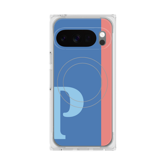 Premium Square Case with Pixelsnap［ Original - initial color line - P blue ］