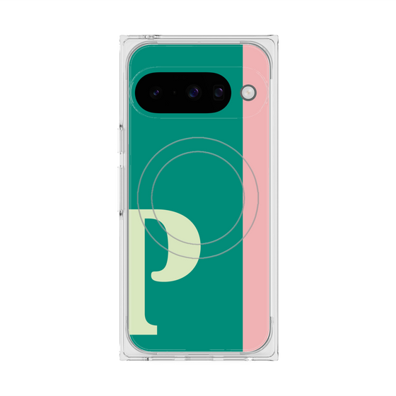 Premium Square Case with Pixelsnap［ Original - initial color line - P green ］