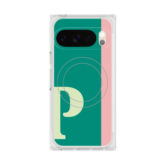 Premium Square Case with Pixelsnap［ Original - initial color line - P green ］