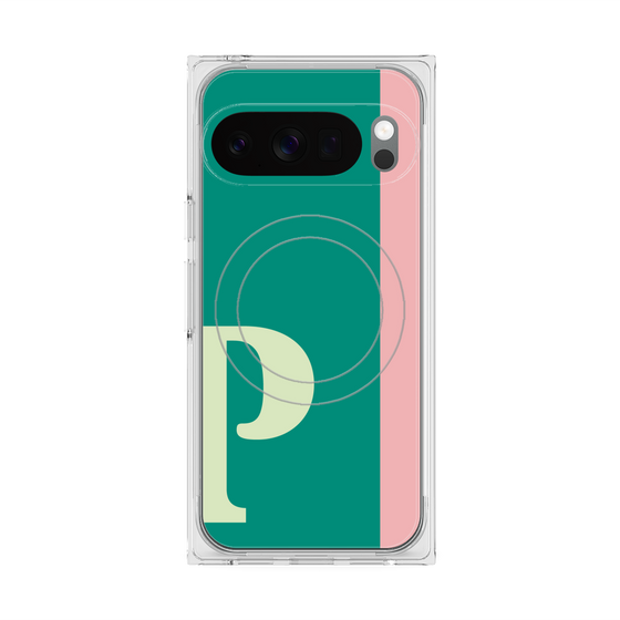 Premium Square Case with Pixelsnap［ Original - initial color line - P green ］