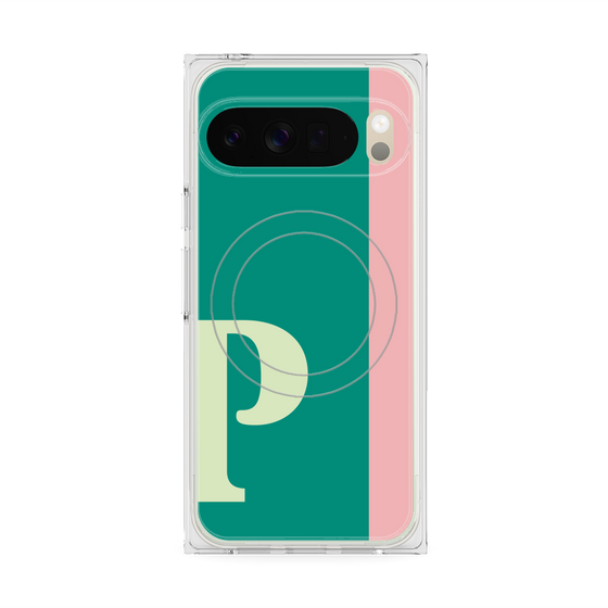 Premium Square Case with Pixelsnap［ Original - initial color line - P green ］