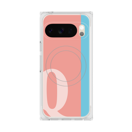 Premium Square Case with Pixelsnap［ Original - initial color line - Q pink ］