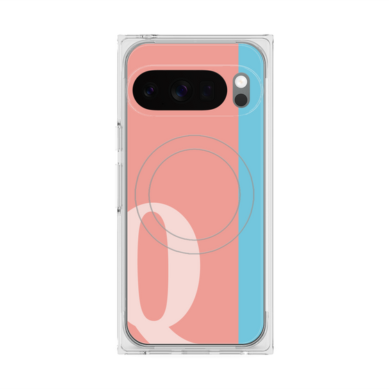 Premium Square Case with Pixelsnap［ Original - initial color line - Q pink ］