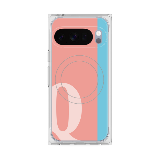 Premium Square Case with Pixelsnap［ Original - initial color line - Q pink ］