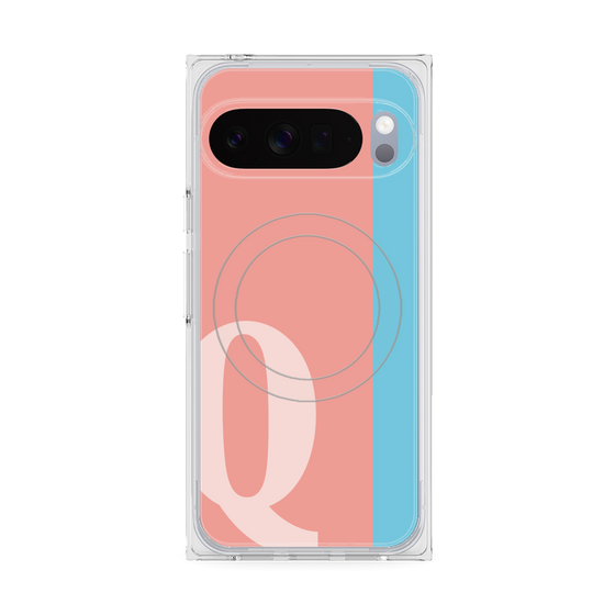 Premium Square Case with Pixelsnap［ Original - initial color line - Q pink ］