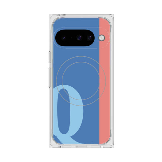 Premium Square Case with Pixelsnap［ Original - initial color line - Q blue ］