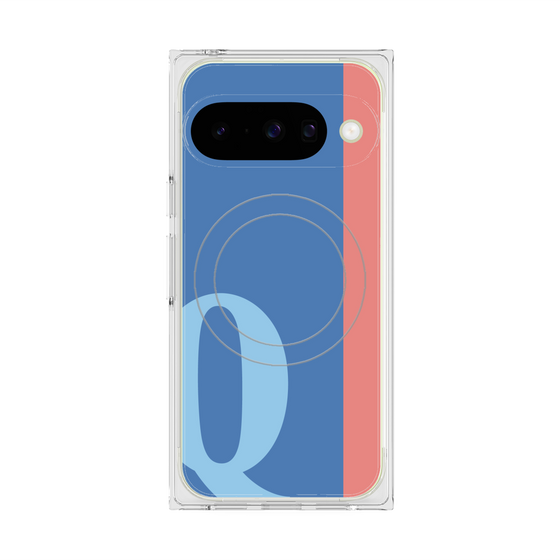 Premium Square Case with Pixelsnap［ Original - initial color line - Q blue ］