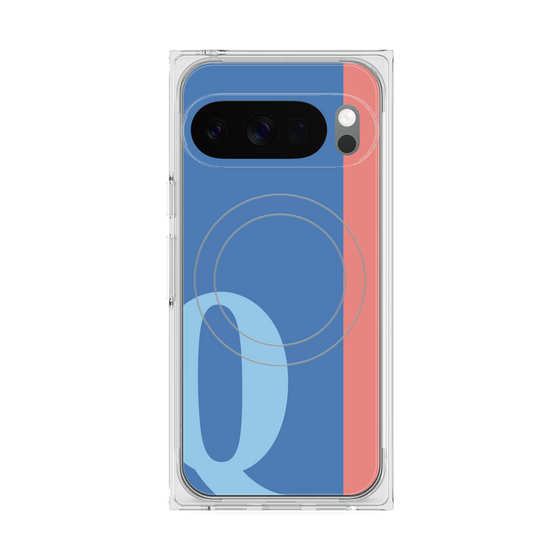 Premium Square Case with Pixelsnap［ Original - initial color line - Q blue ］