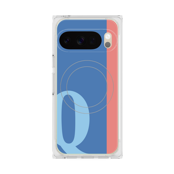 Premium Square Case with Pixelsnap［ Original - initial color line - Q blue ］