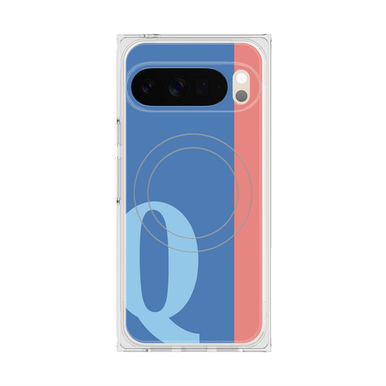Premium Square Case with Pixelsnap［ Original - initial color line - Q blue ］