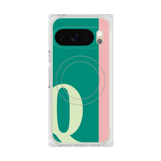 Premium Square Case with Pixelsnap［ Original - initial color line - Q green ］
