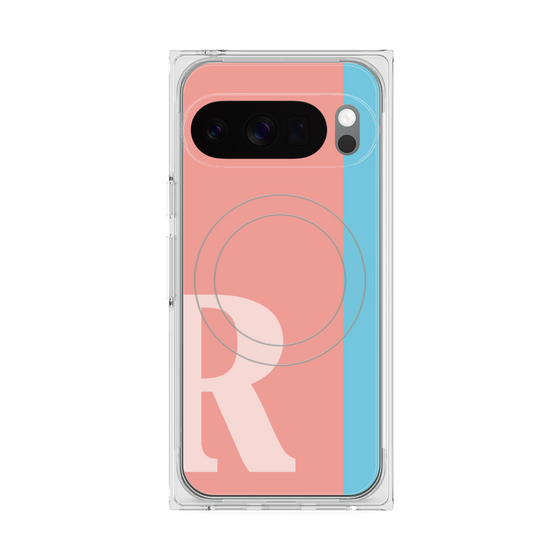 Premium Square Case with Pixelsnap［ Original - initial color line - R pink ］