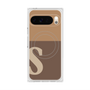 Premium Square Case with Pixelsnap［ Original - initial two tone - S brown ］