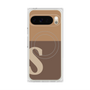 Premium Square Case with Pixelsnap［ Original - initial two tone - S brown ］