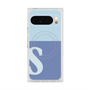 Premium Square Case with Pixelsnap［ Original - initial two tone - S blue ］