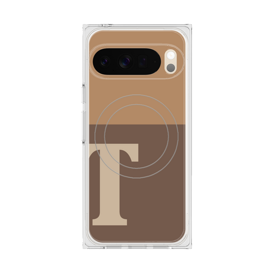 Premium Square Case with Pixelsnap［ Original - initial two tone - T brown ］