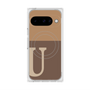 Premium Square Case with Pixelsnap［ Original - initial two tone - U brown ］