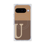 Premium Square Case with Pixelsnap［ Original - initial two tone - U brown ］