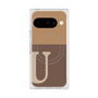 Premium Square Case with Pixelsnap［ Original - initial two tone - U brown ］