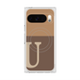 Premium Square Case with Pixelsnap［ Original - initial two tone - U brown ］