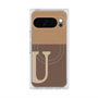 Premium Square Case with Pixelsnap［ Original - initial two tone - U brown ］