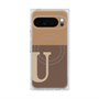 Premium Square Case with Pixelsnap［ Original - initial two tone - U brown ］