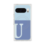 Premium Square Case with Pixelsnap［ Original - initial two tone - U blue ］