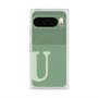 Premium Square Case with Pixelsnap［ Original - initial two tone - U green ］