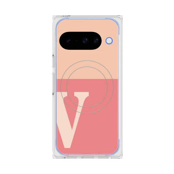 Premium Square Case with Pixelsnap［ Original - initial two tone - V pink ］